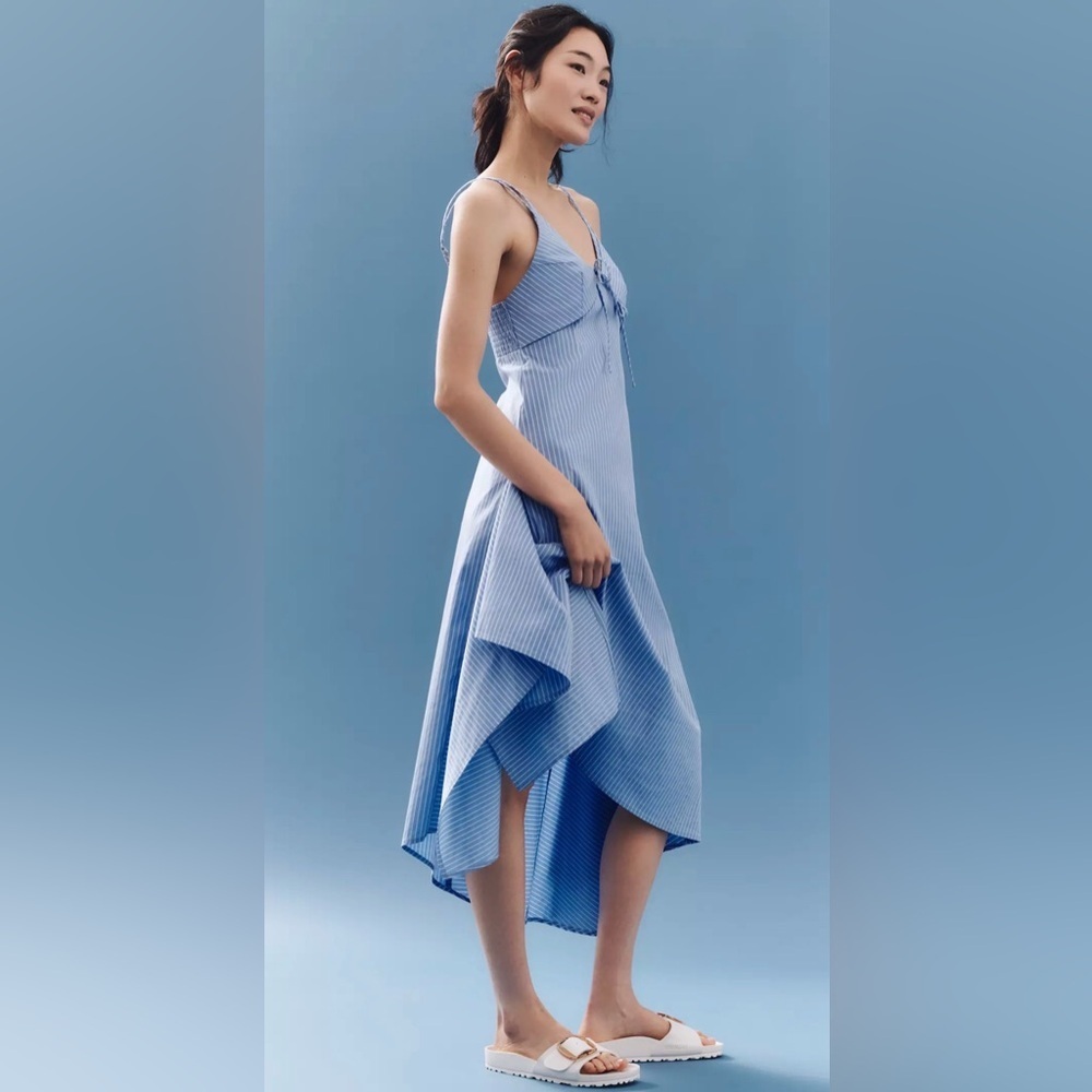 NWT En Saison Lilith Handkerchief-Hem Midi Dress Medium